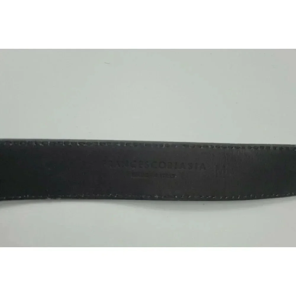 Francesco Biasia Women's Black Genuine Leather Belt Size Med Made in Italy - Picture 9 of 9